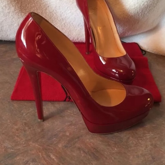 red/ deep maroon Christian Louboutin Bianca’s- 38 - Picture 3 of 6